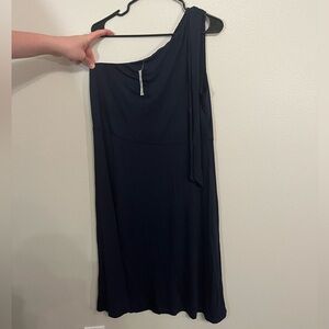 LOFT Black One Shoulder Dress | Large | NWT